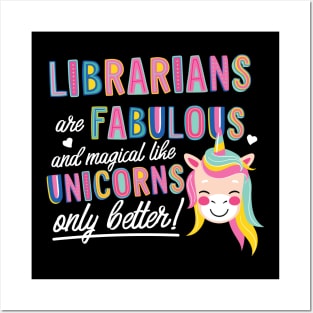 Librarians are like Unicorns Gift Idea Posters and Art